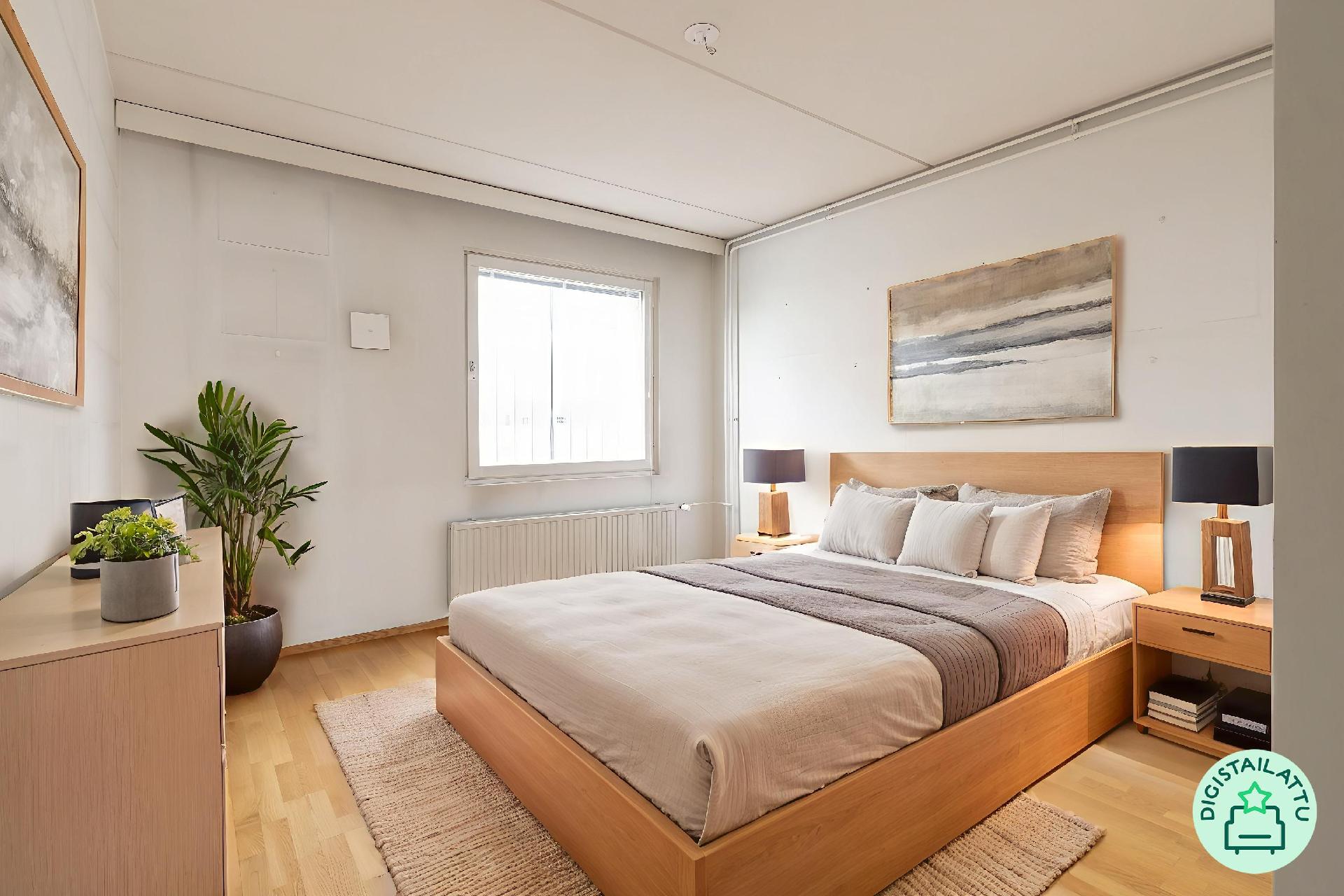 Alakerran toinen makuuhuone digistailattuna