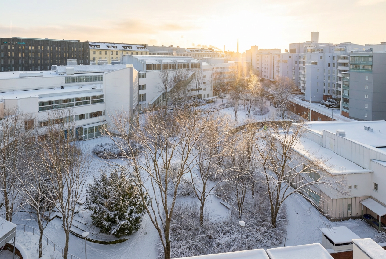 Näkymää alakerran parvekkeelta