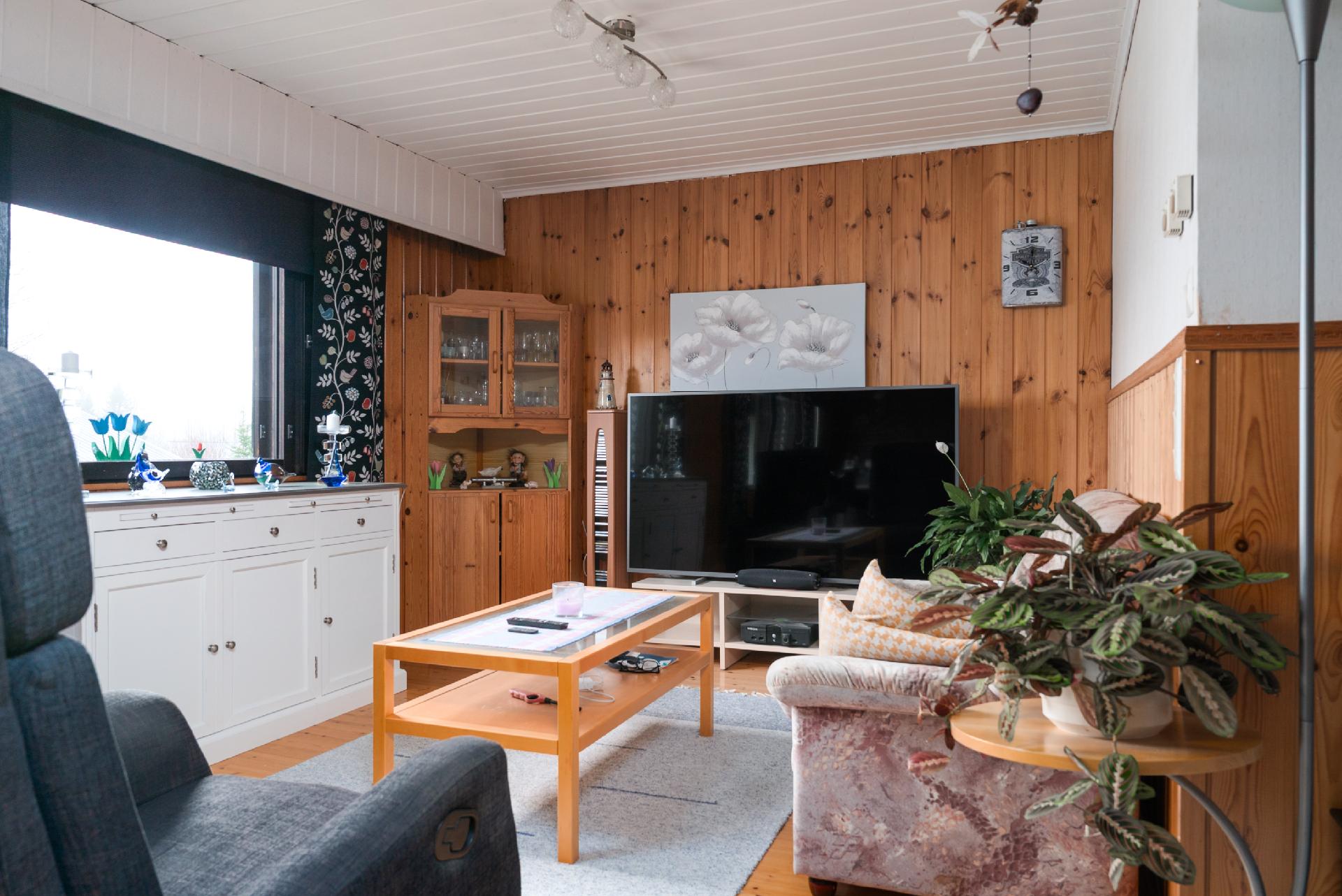 olohuonetta, jossa ennen oli makuuhuone