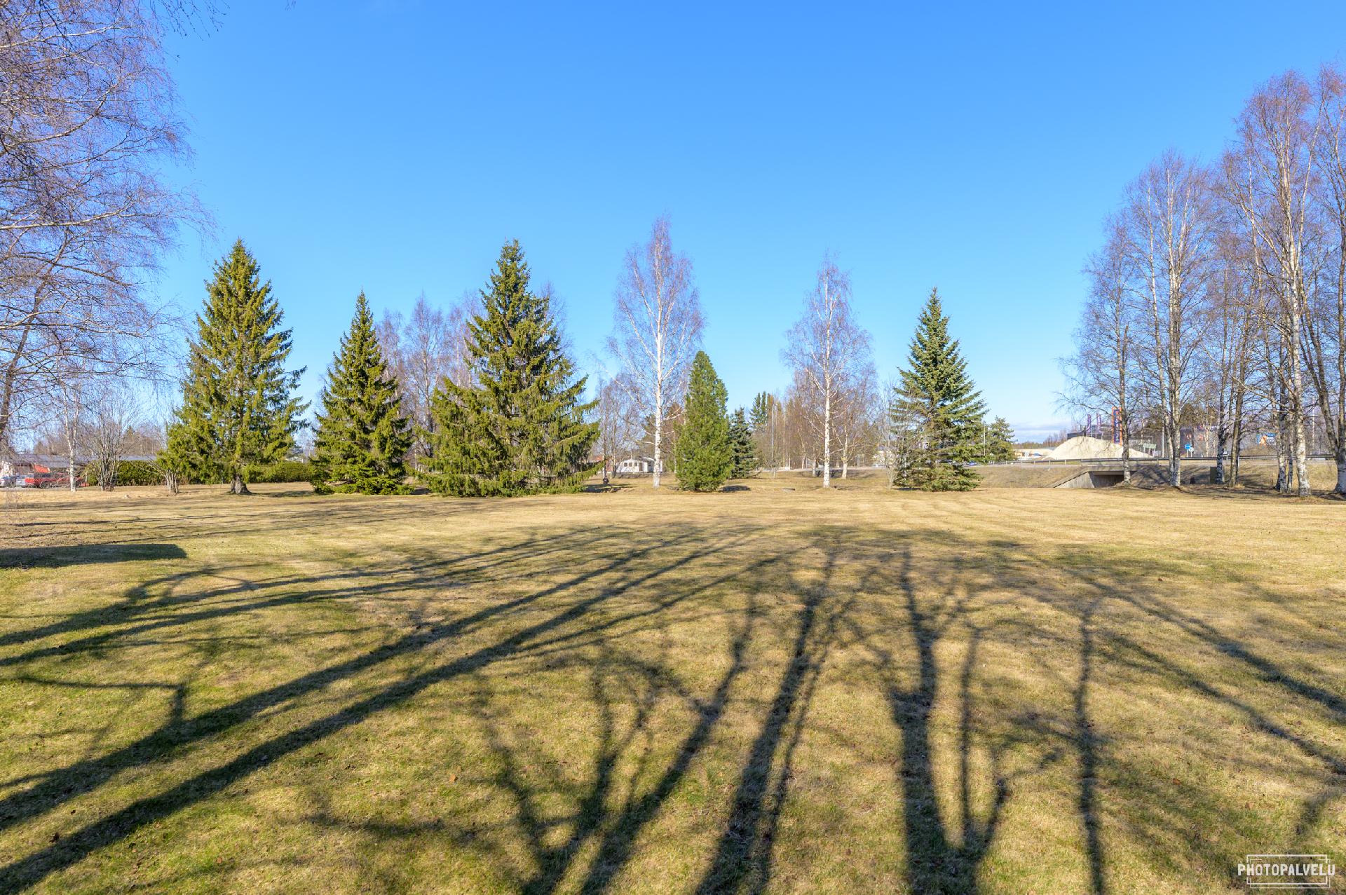 Vieressä oleva puistoalue