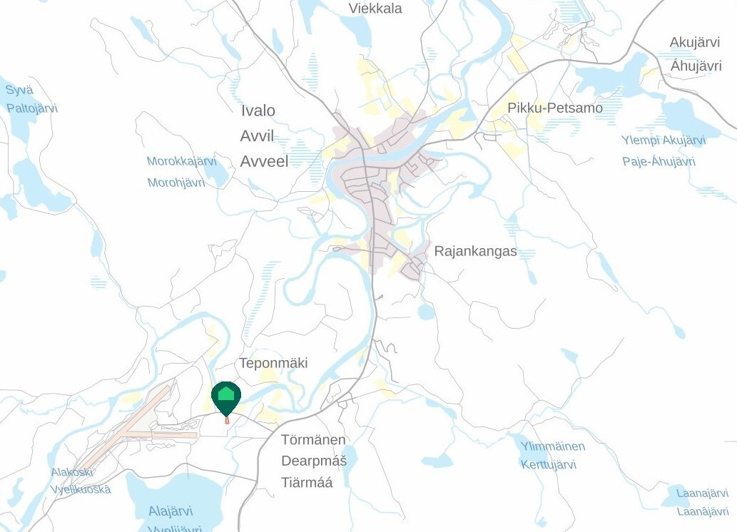 Sijainti lähellä Ivalon keskustaa