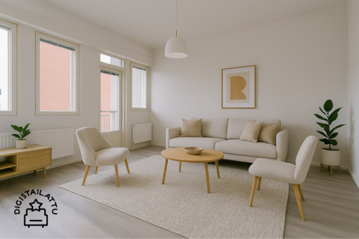 Digistailattu olohuone