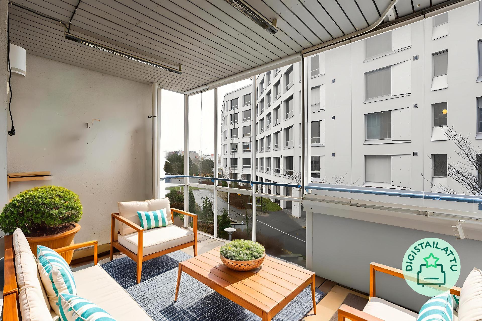 Digistailattu kuva parvekkeesta