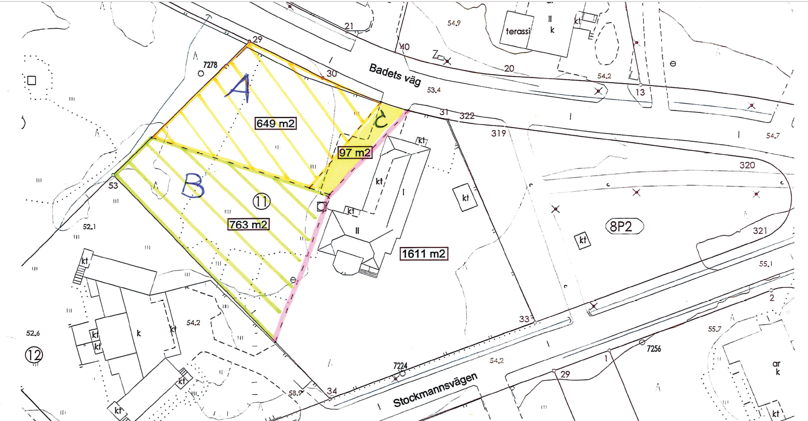Luonnos hallinnointialueista 2 erillistalolle