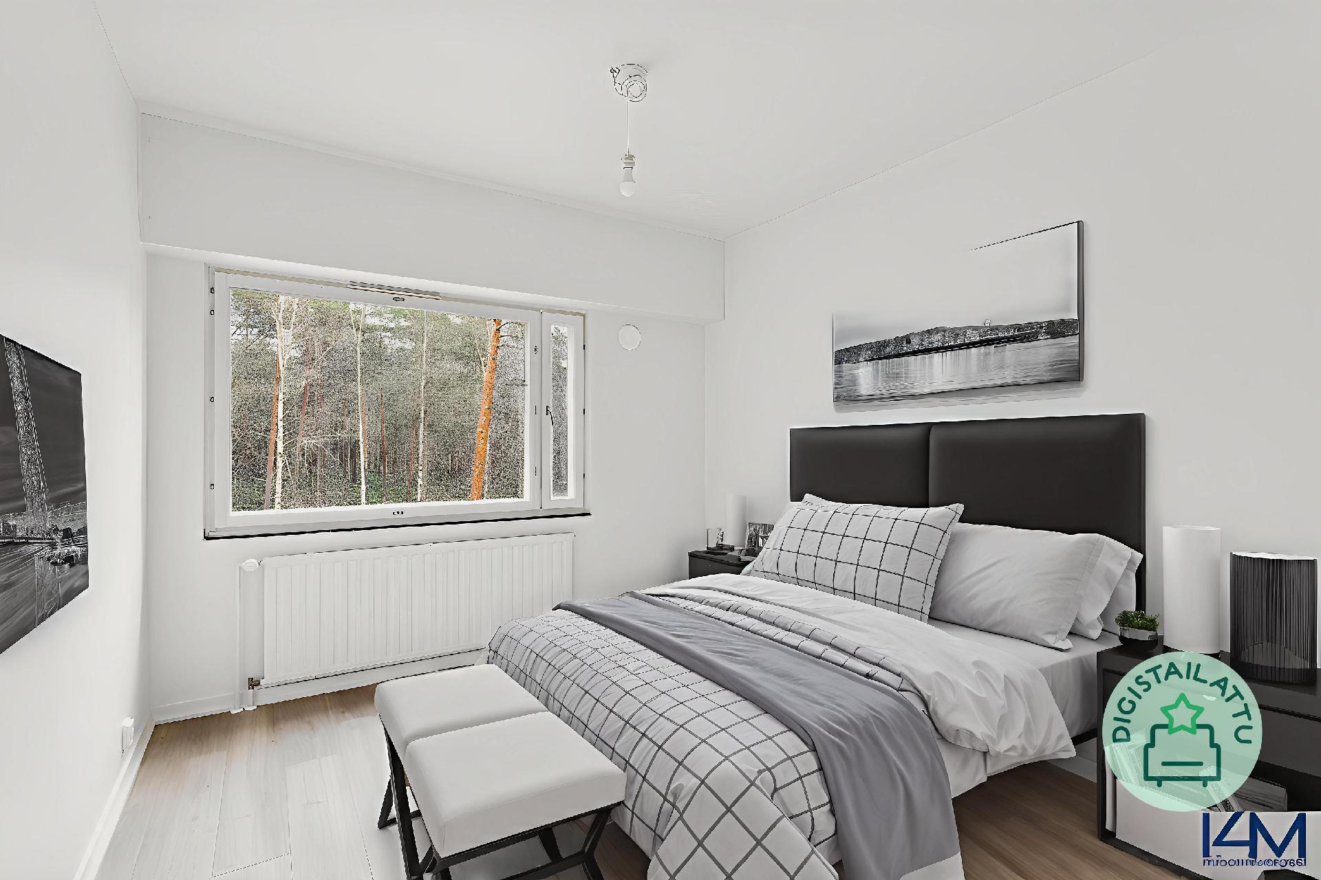 Makuuhuone mallisisustettuna