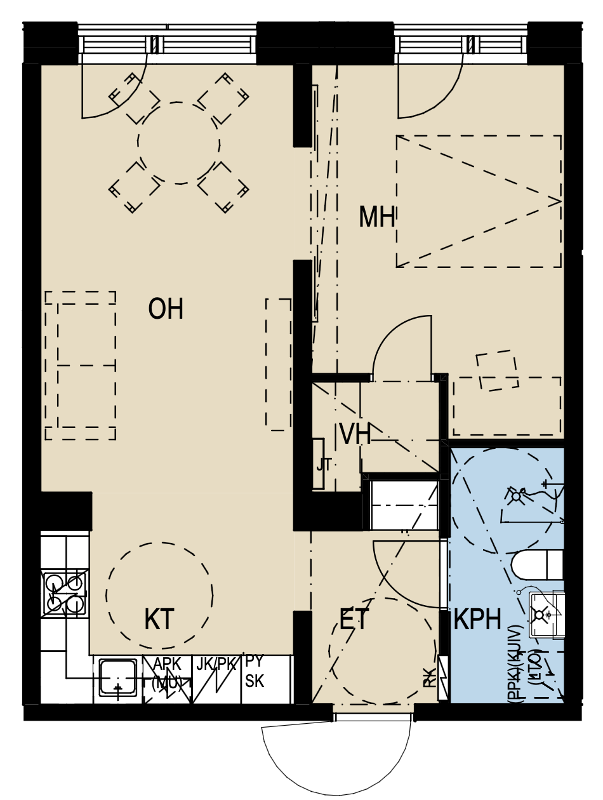 Joukahaisenkatu 2 b B 104, Kupittaa, Turku