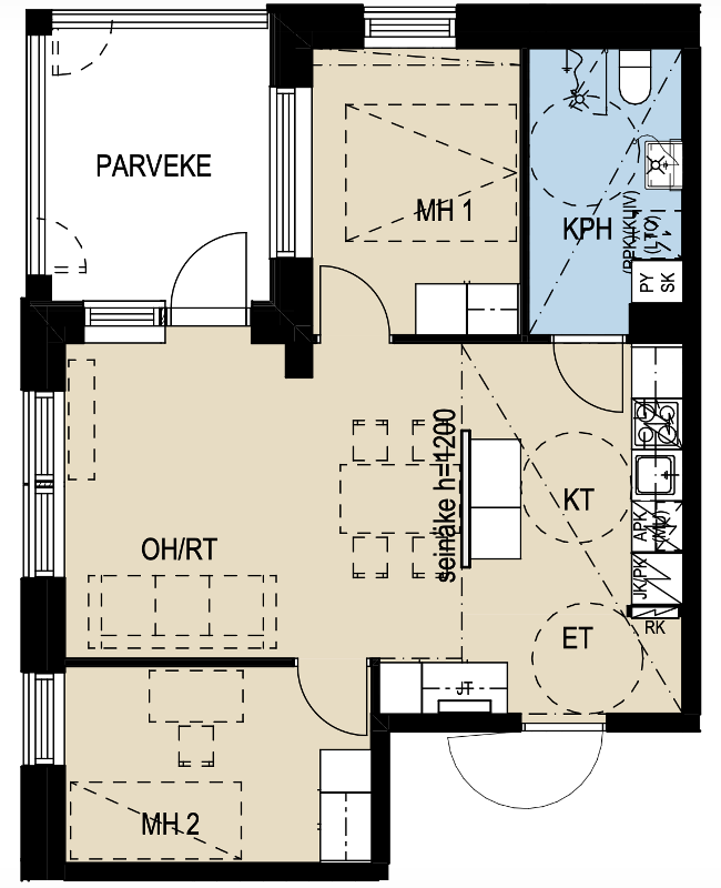 Joukahaisenkatu 2 b B 105, Kupittaa, Turku