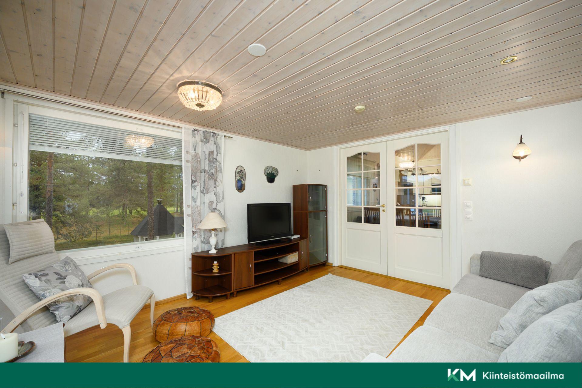 Olohuoneessa on kauniit pariovet