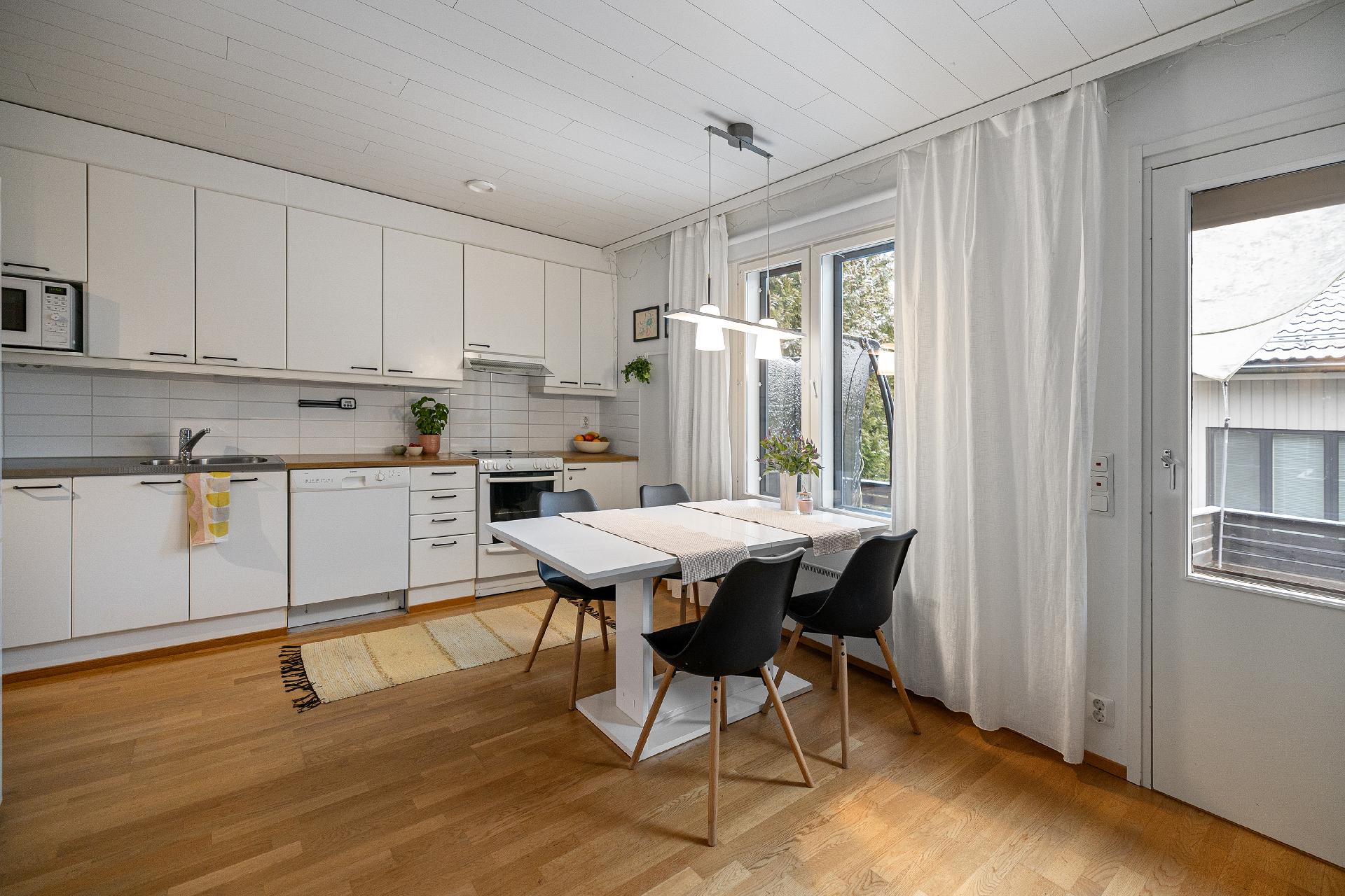 Isompikin ruokapöytä mahtuu hyvin.