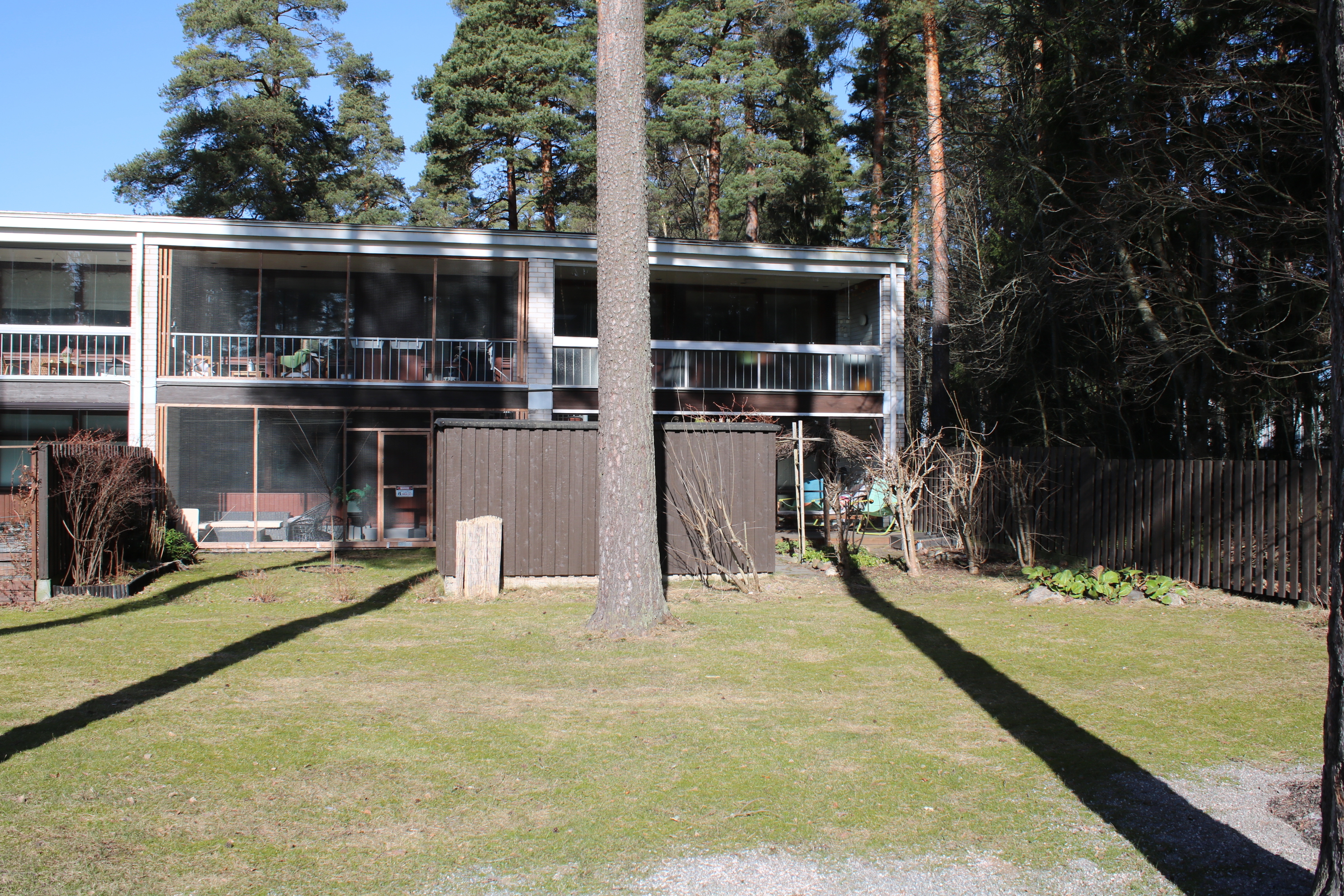 Rivitalon takapiha kevät