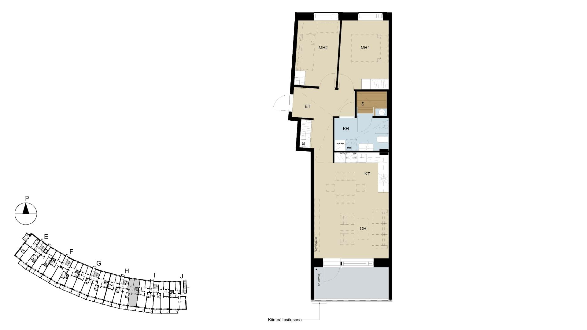 Marinportti 2 H 31, Kivenlahti, Espoo