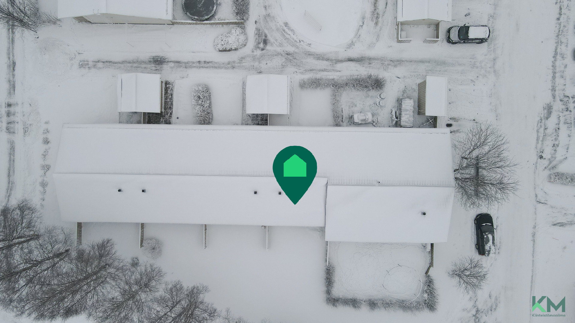 Asuntopiha ylhäältä katsottuna