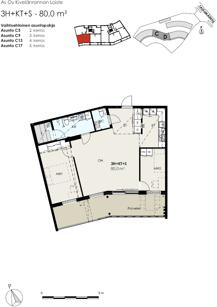 Taulumäentie 55 C 17, Taulumäki, Jyväskylä
