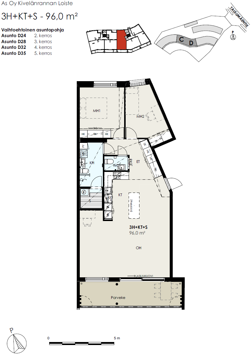 Taulumäentie 55 D 24, Taulumäki, Jyväskylä