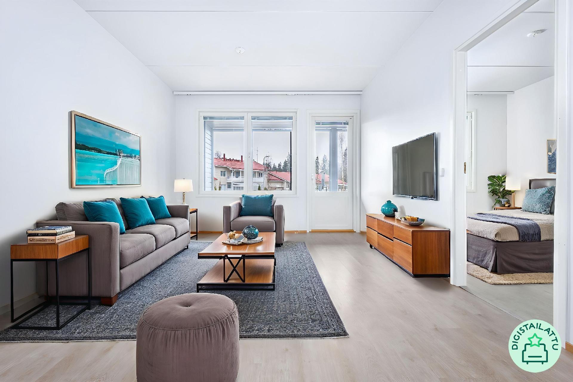 Digistailattu olohuone