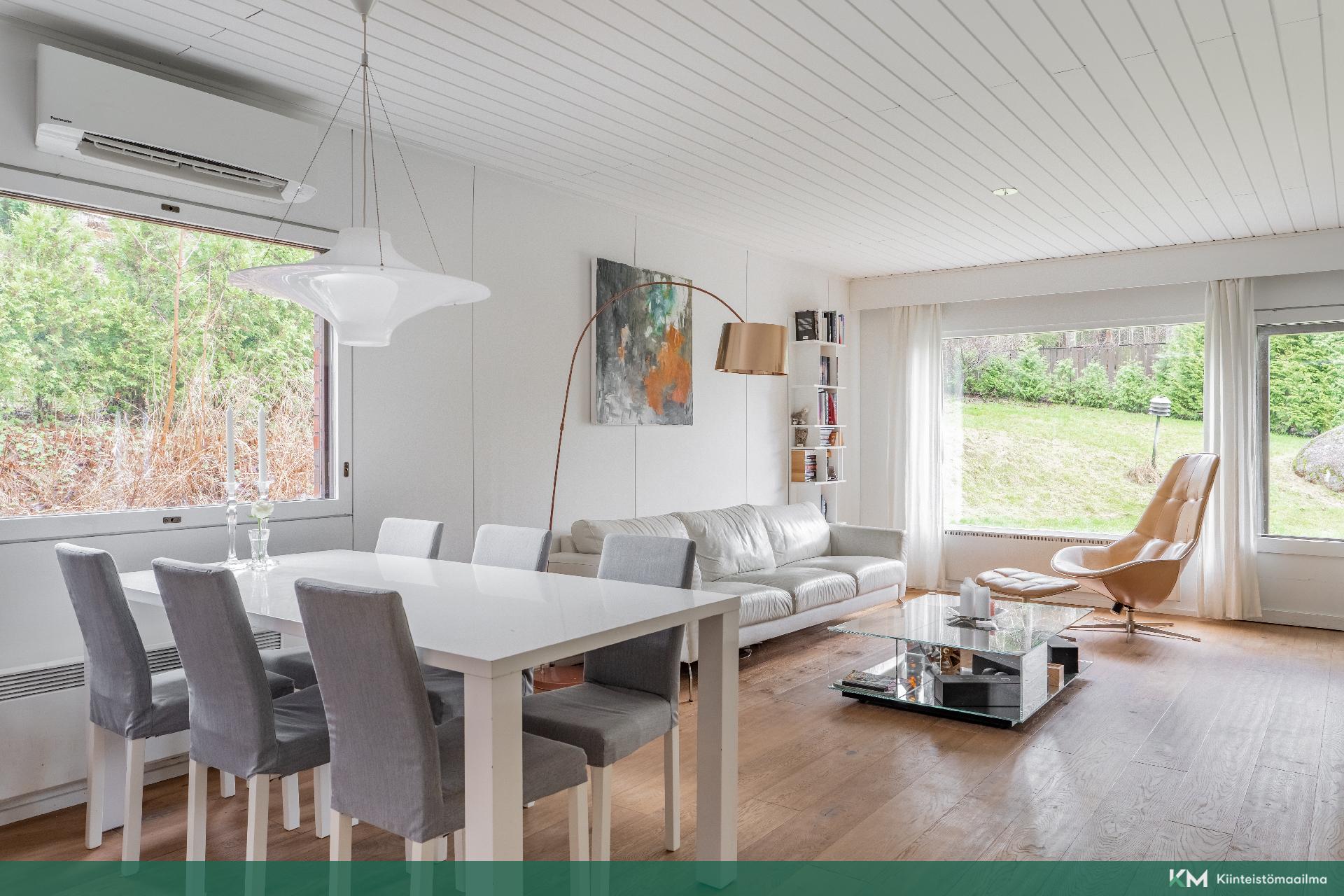 Ruokailutila ja olohuone