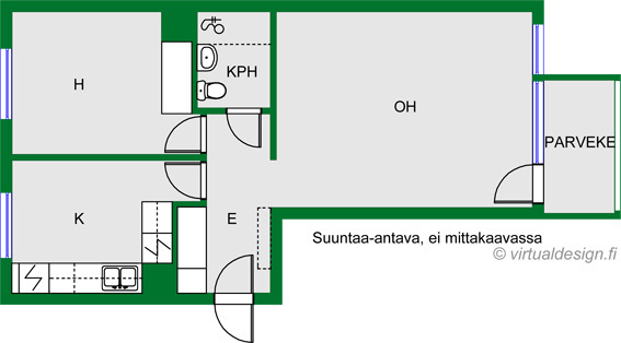 Asunnon pohjakuva