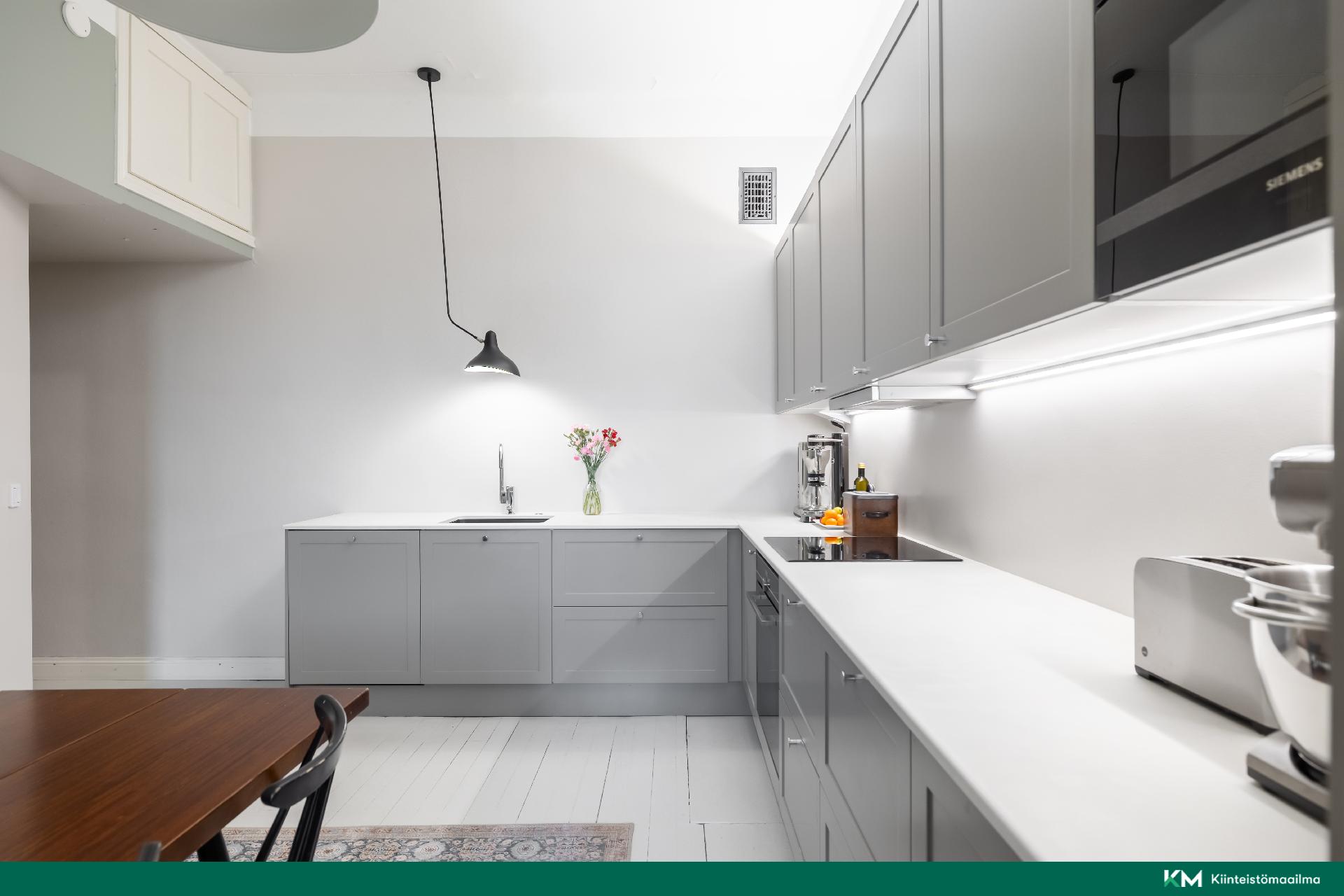 Keittiö on saneerattu loppuvuodesta 2020