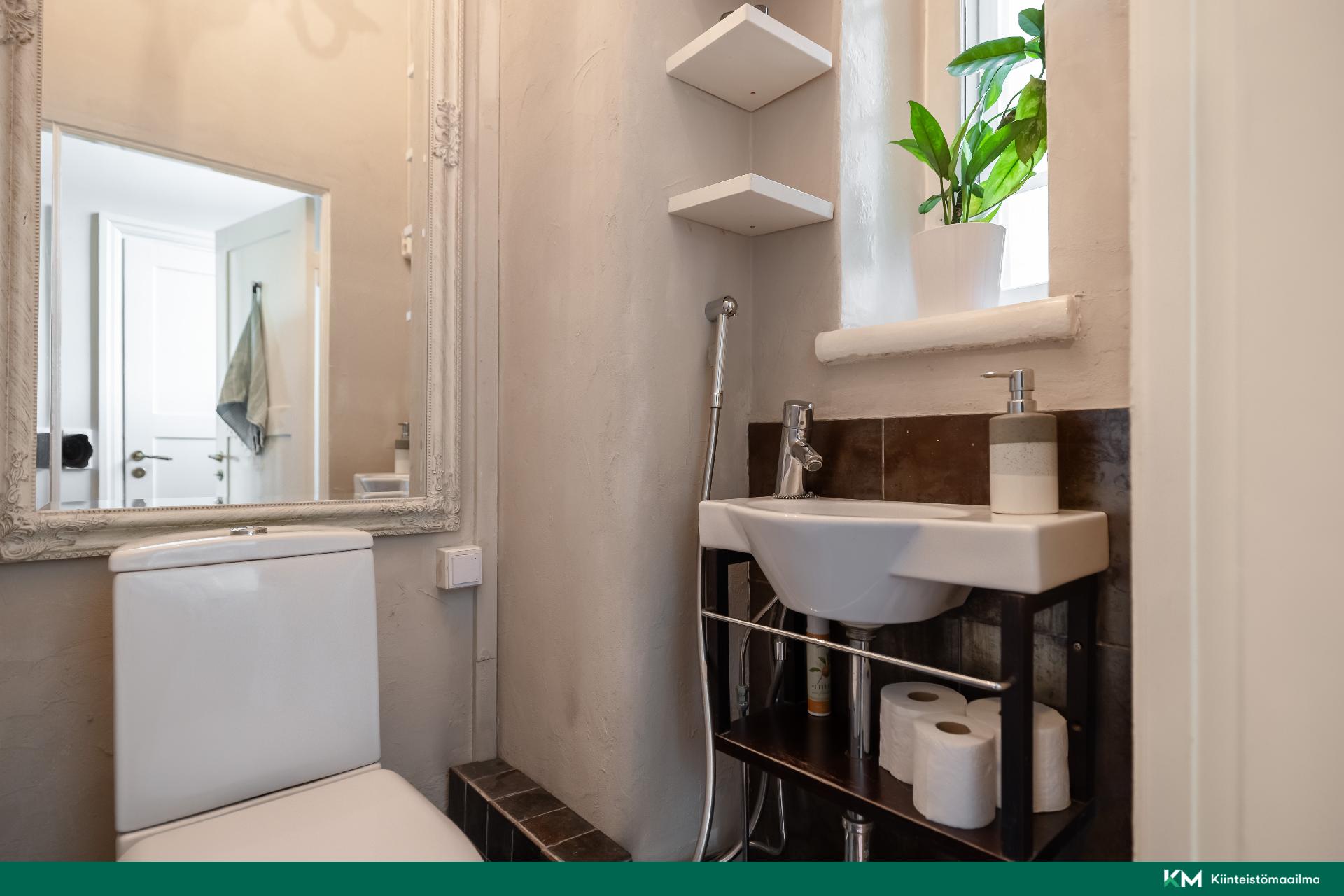 Erillinen WC, missä myös pieni ikkuna