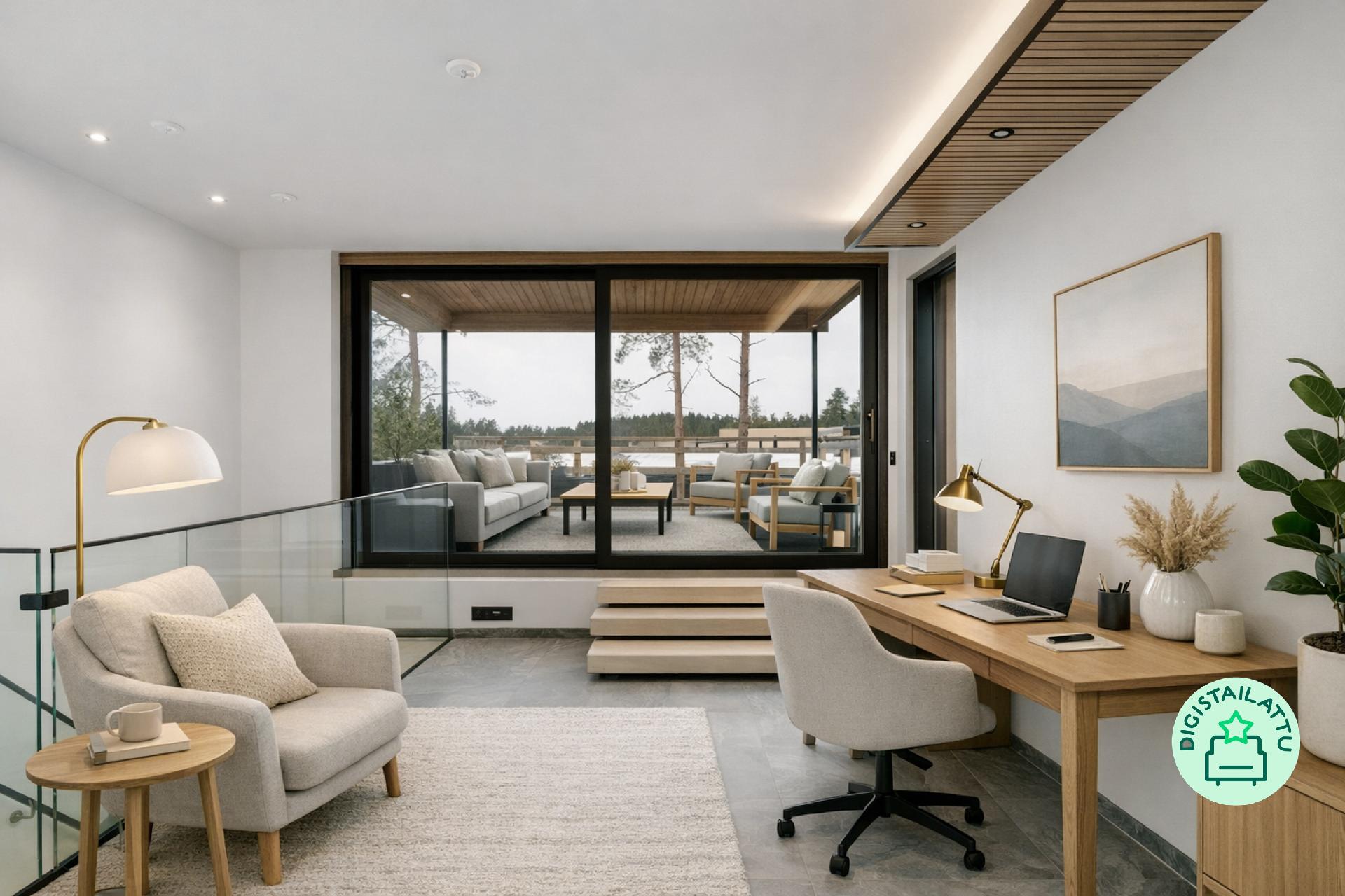 Ylin kerros terasseineen on talon kunkku!