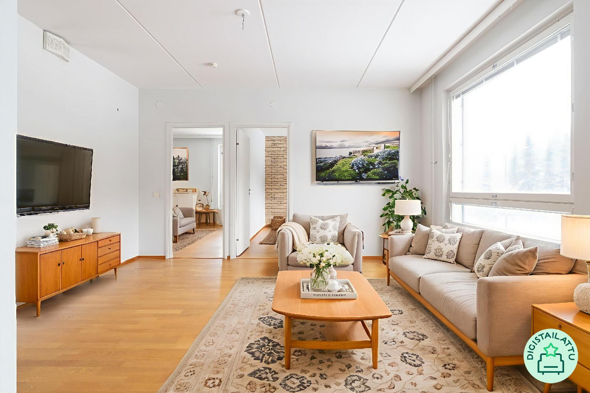 Digistailattu olohuone