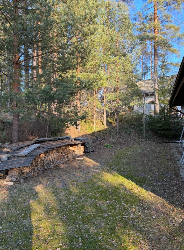 Takapiha lännestä idän suuntaan