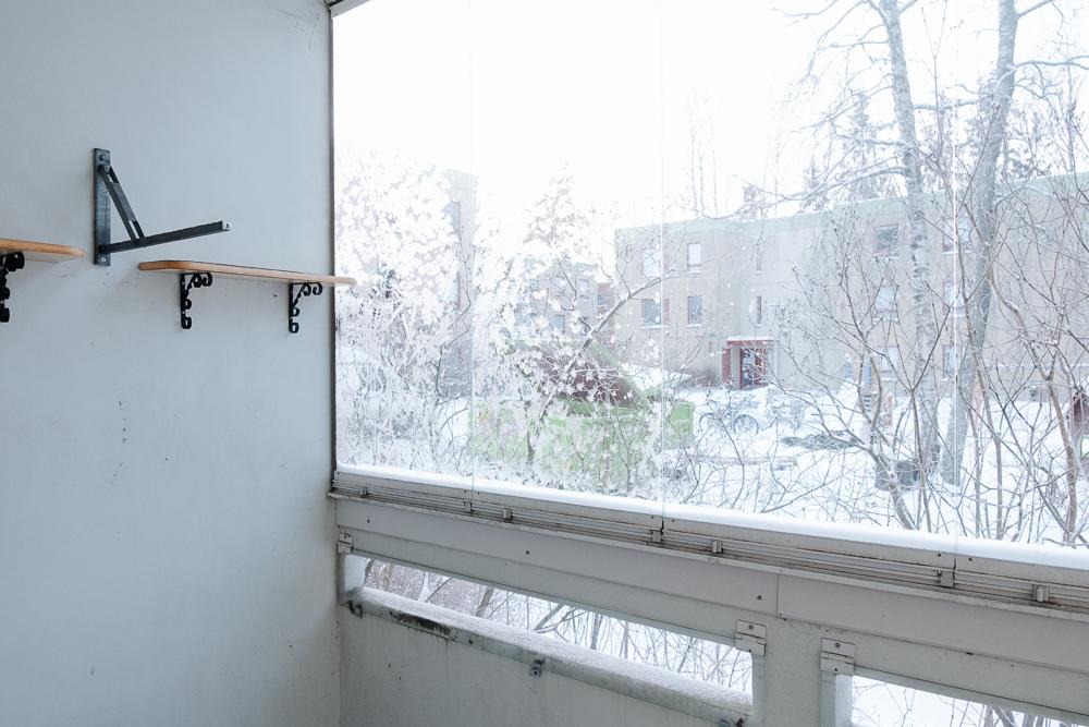 Vehreä sisäpihanäkymä