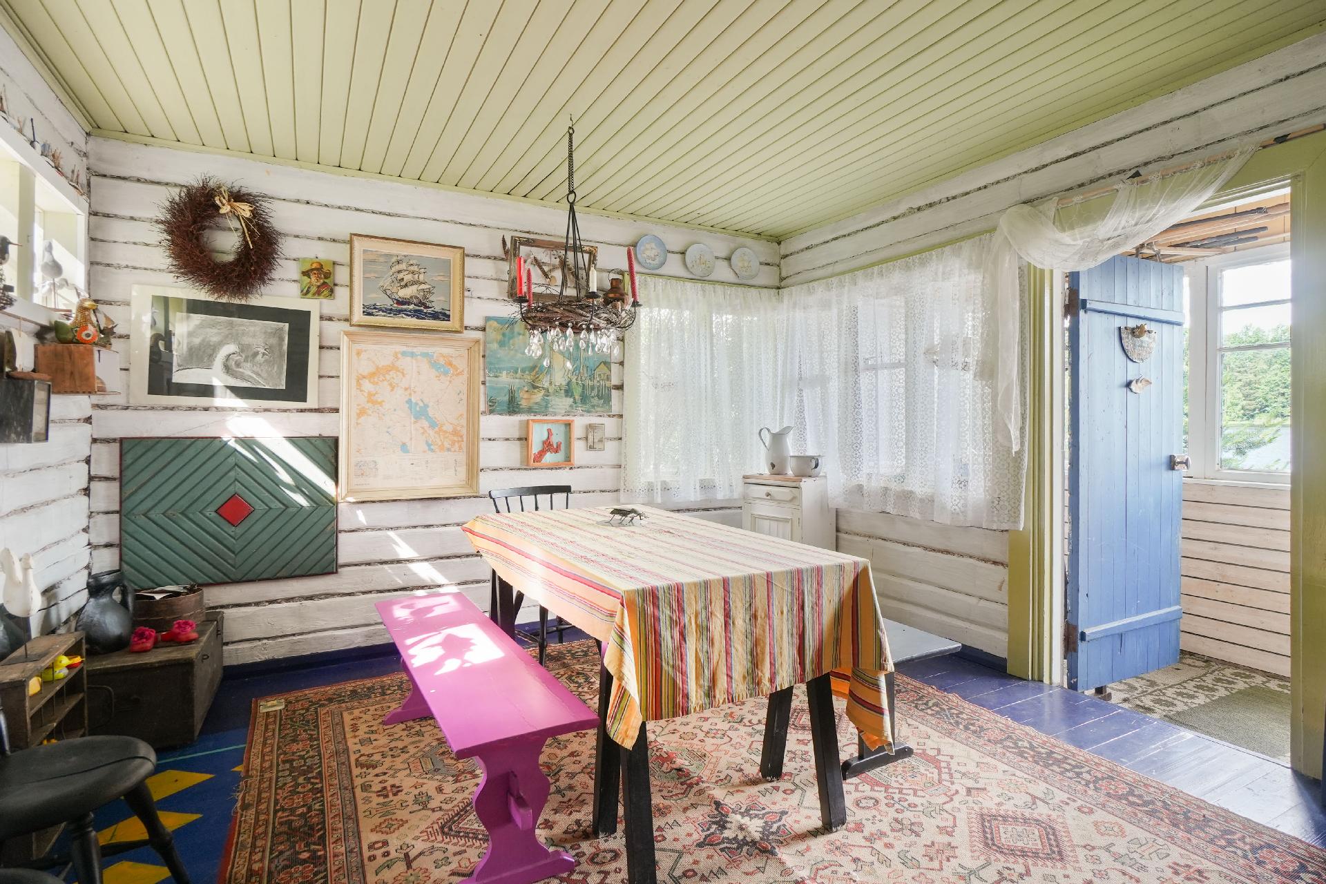 Saunatupaan mahtuu majoittamaan hyvin myös yövieraita.