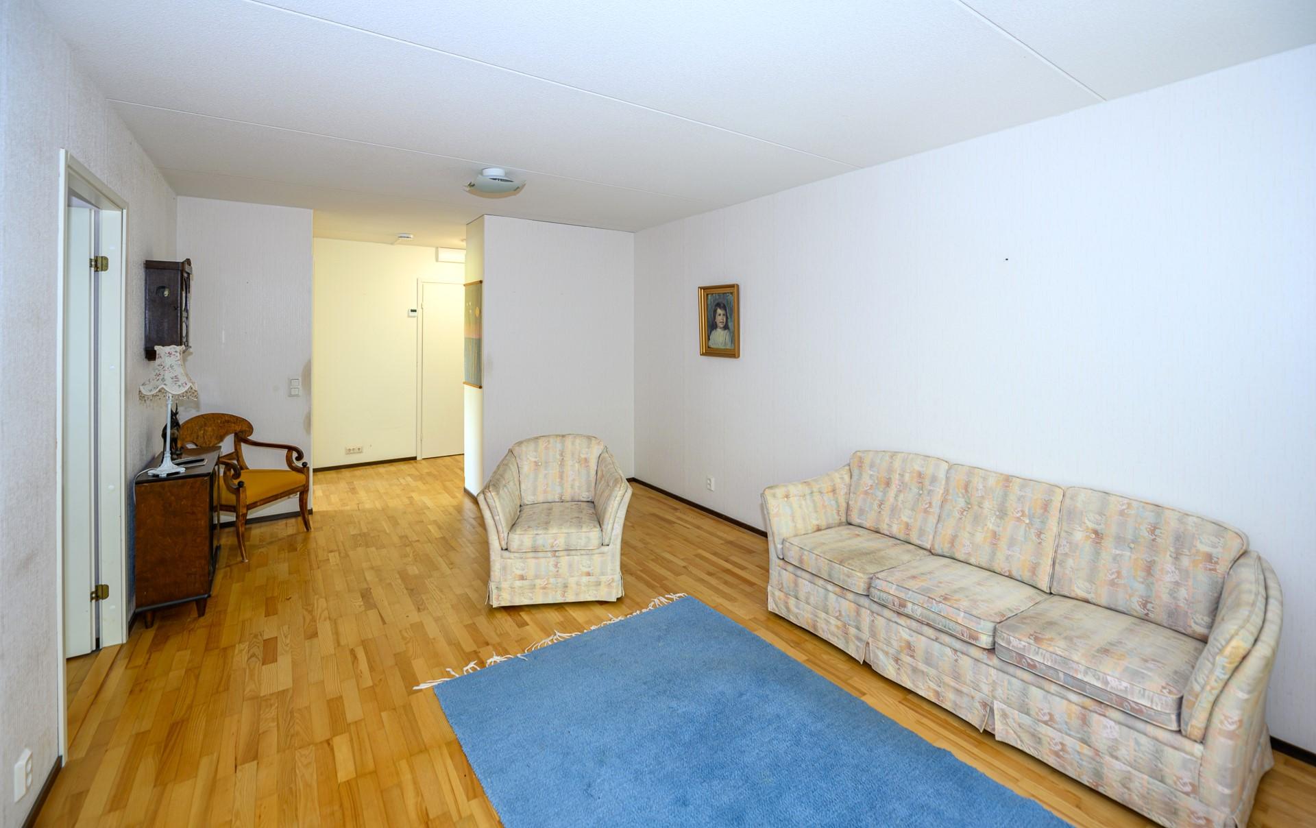 Tilavan olohuoneen ilmettä.