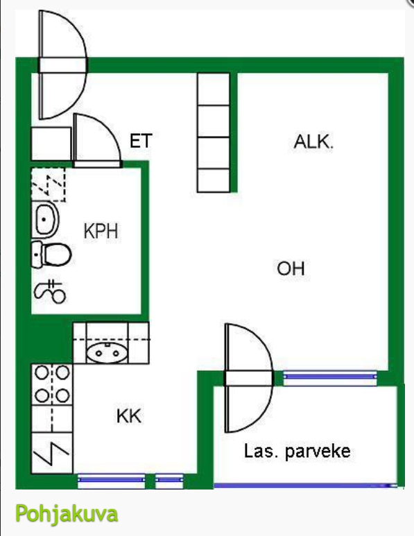 Asunnon pohjakuva
