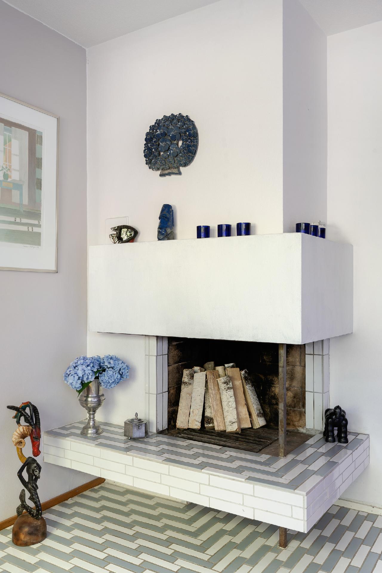 Olohuoneen kaunis avotakka