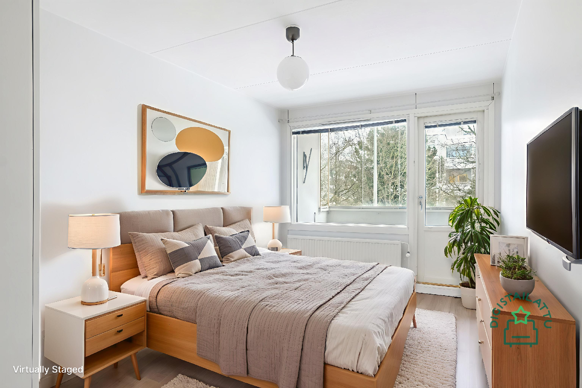 Digistailattu. Makuuhuone voisi kalustettuna näyttää vaikka tältä.