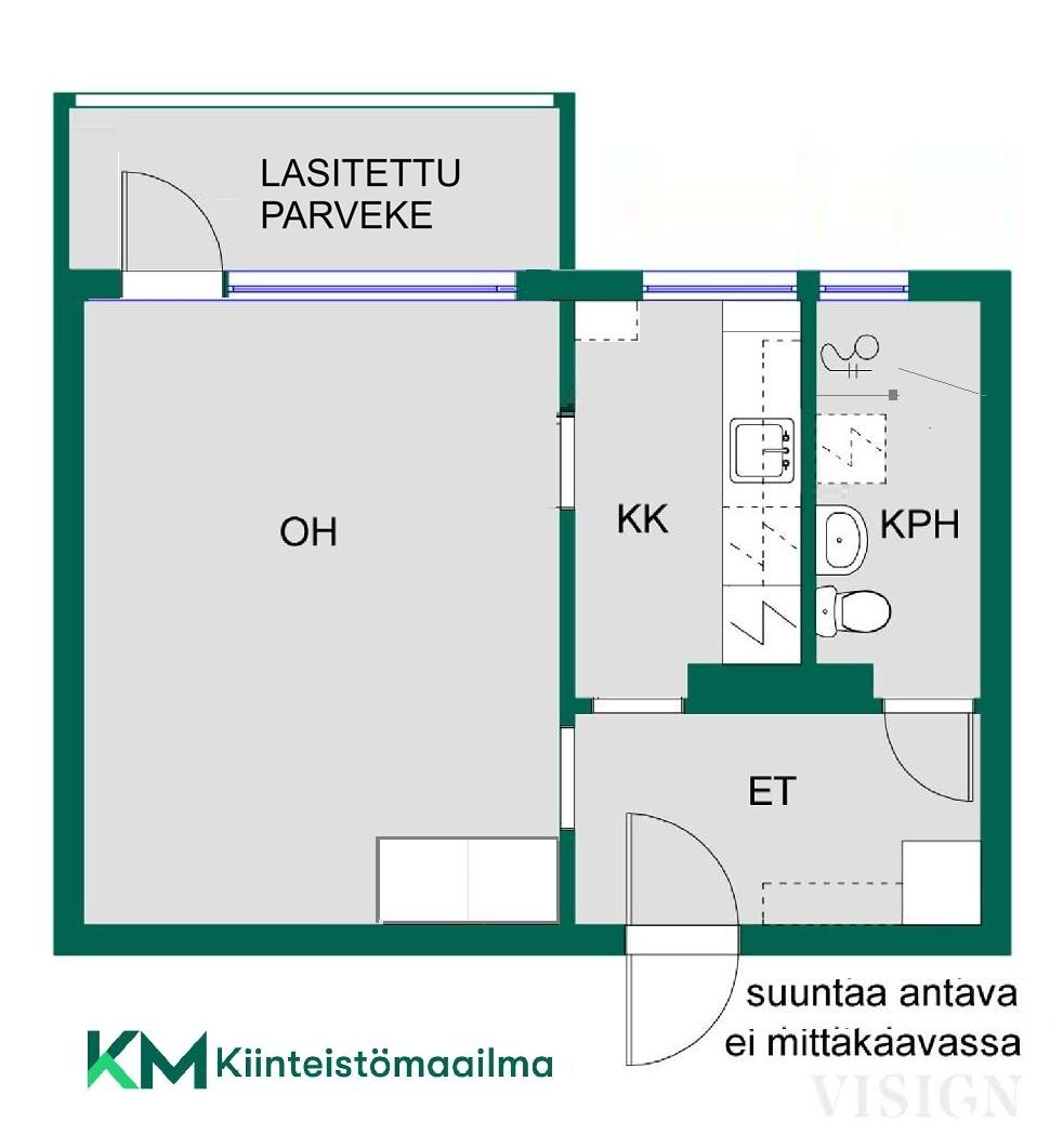 Pohjakuva, suuntaa antava, EI mittakaavassa