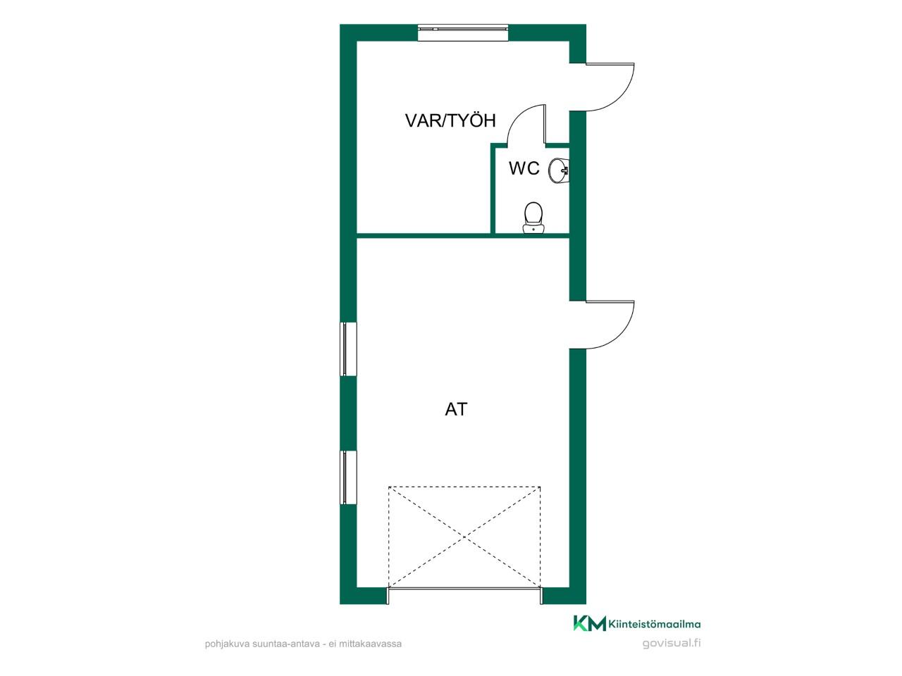 Autotallin pohjakuva