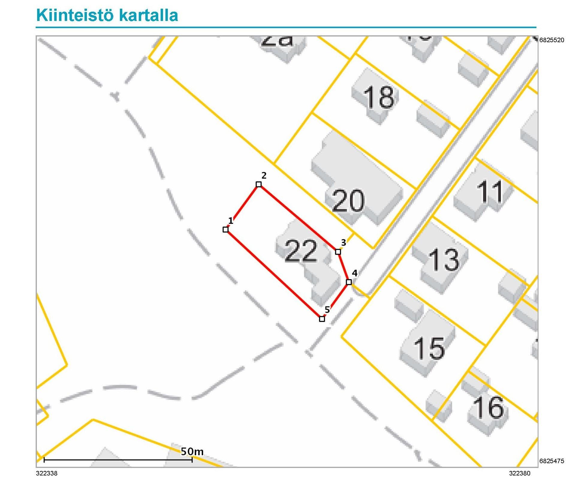 Puistoon rajoittuva tontti