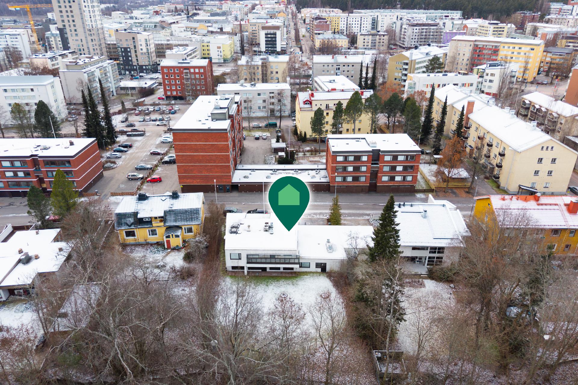 Sijainti keskustan kupeessa