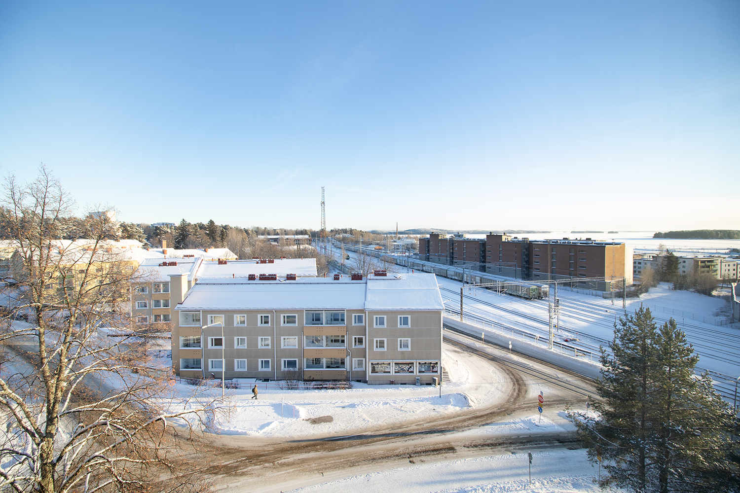 Huoneistosta avautuva näkymä.