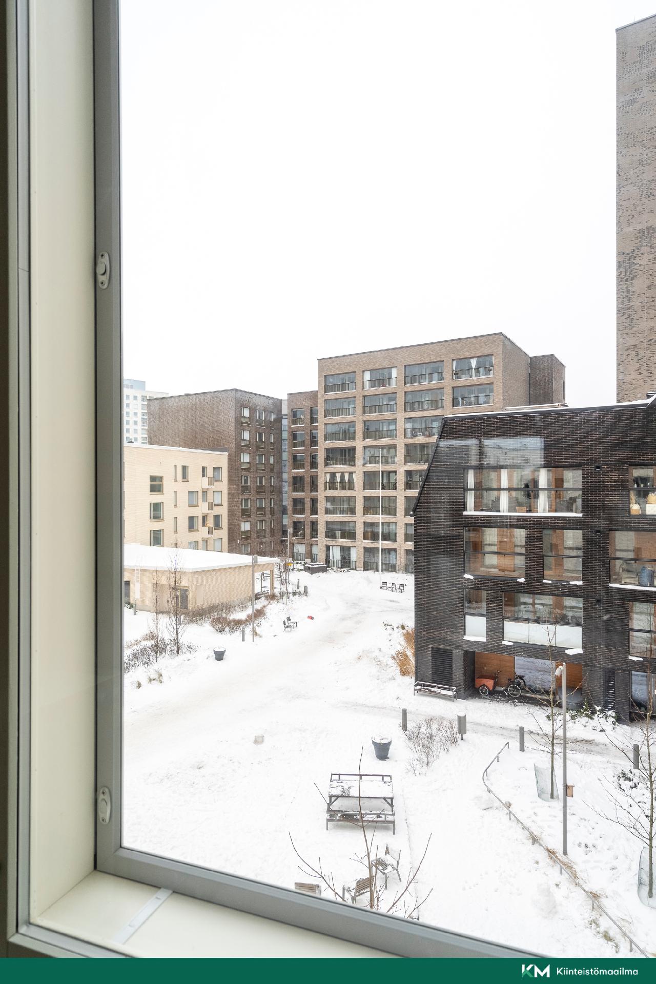 Makuuhuoneiden ikkunanäkymää