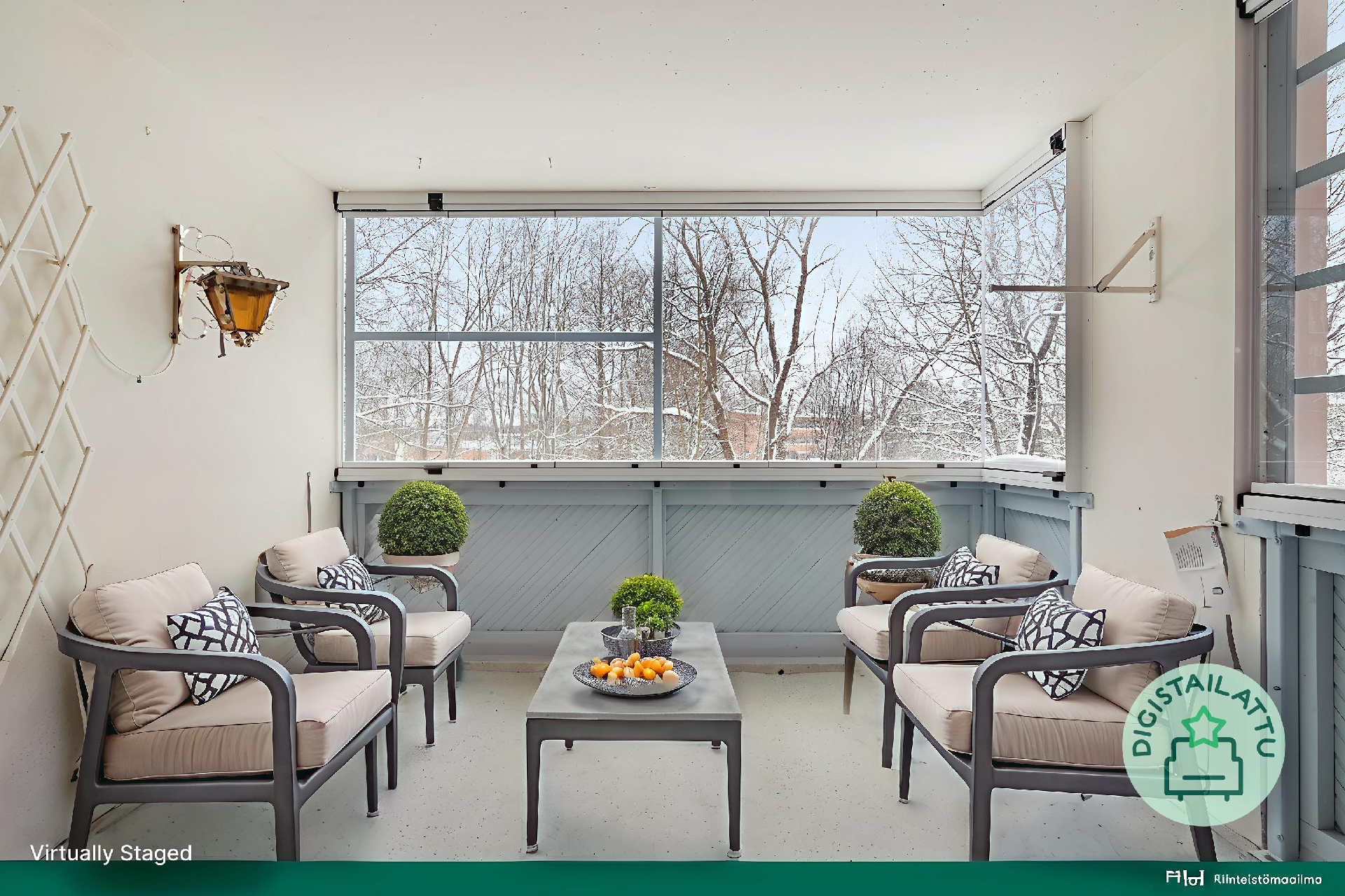 Lasitettu n. 10 m2 parveke