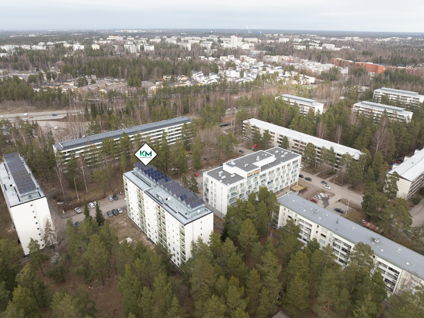 Ilmakuva Tuulimyllyntie 3:n lähialueesta