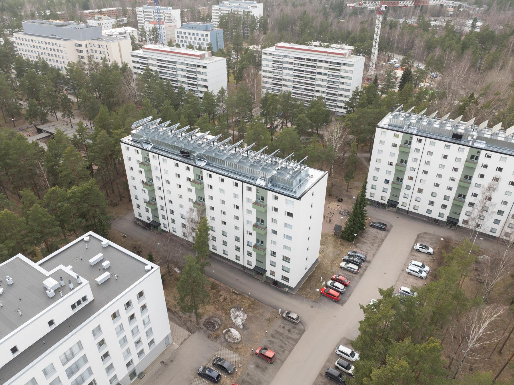 Ilmakuva Tuulimyllyntie 3:sta, lähialueesta