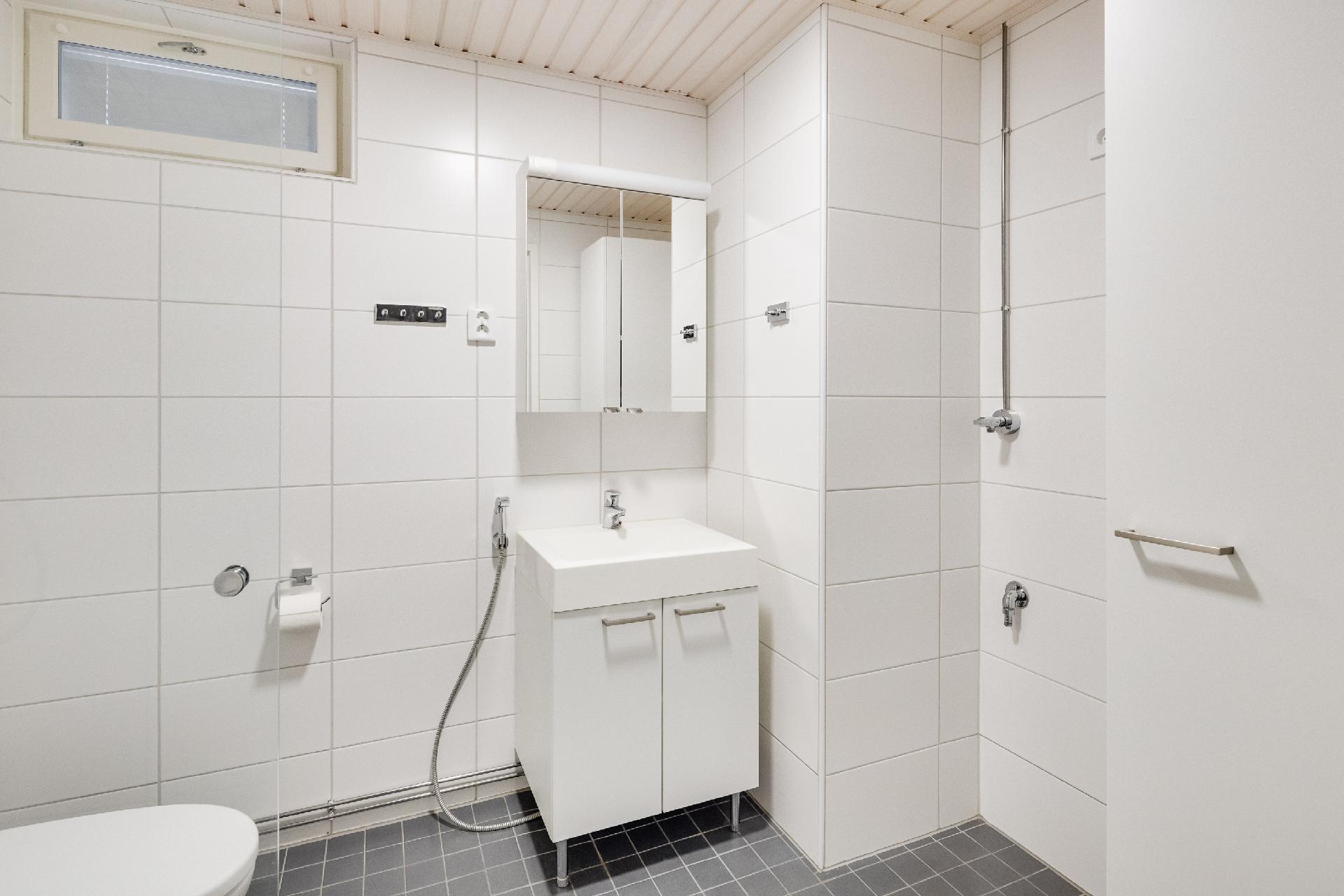 Kylpyhuoneeseen sopii pesutorni