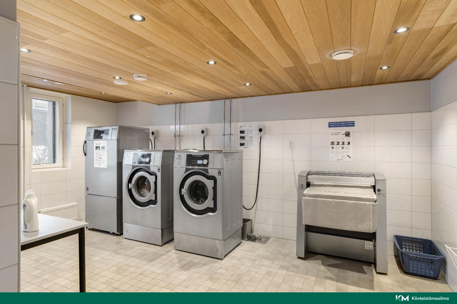 Asukkaiden käytössä myös pesula kuivaushuoneineen