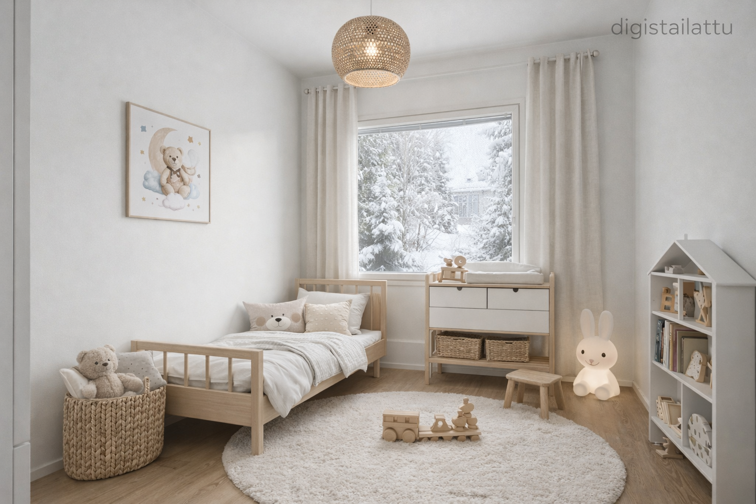 Makuuhuone 2 digistailattuna