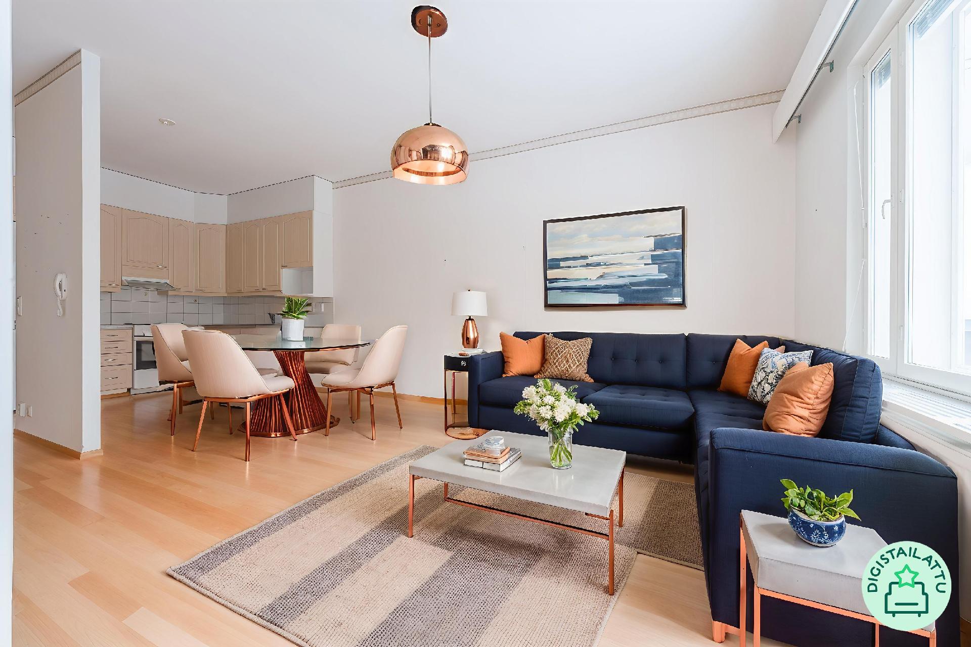 Digistailattu olohuone/keittiö