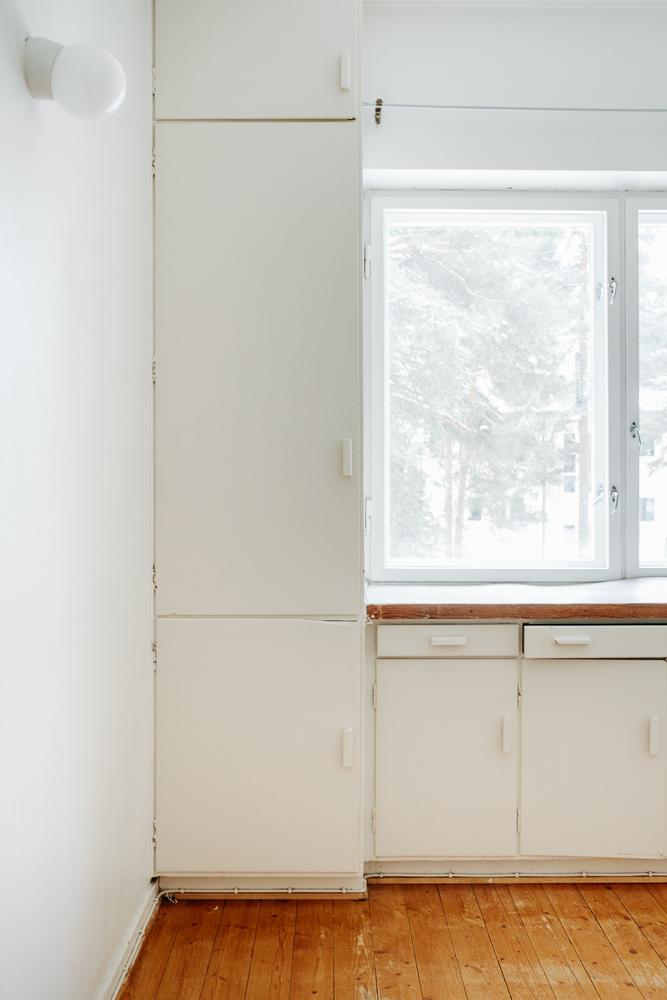 Keittiön alkuperäistä kaapistoa