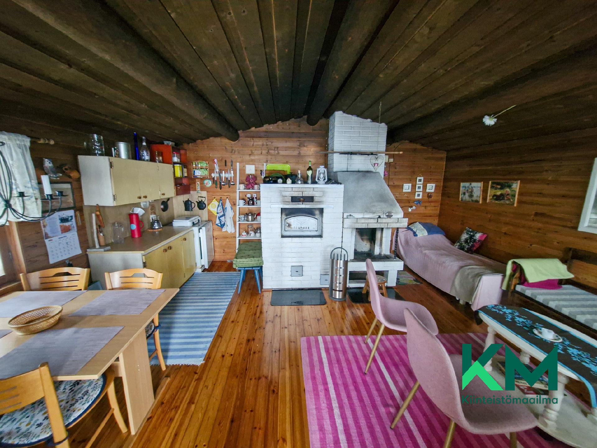mökissä on avara tupa