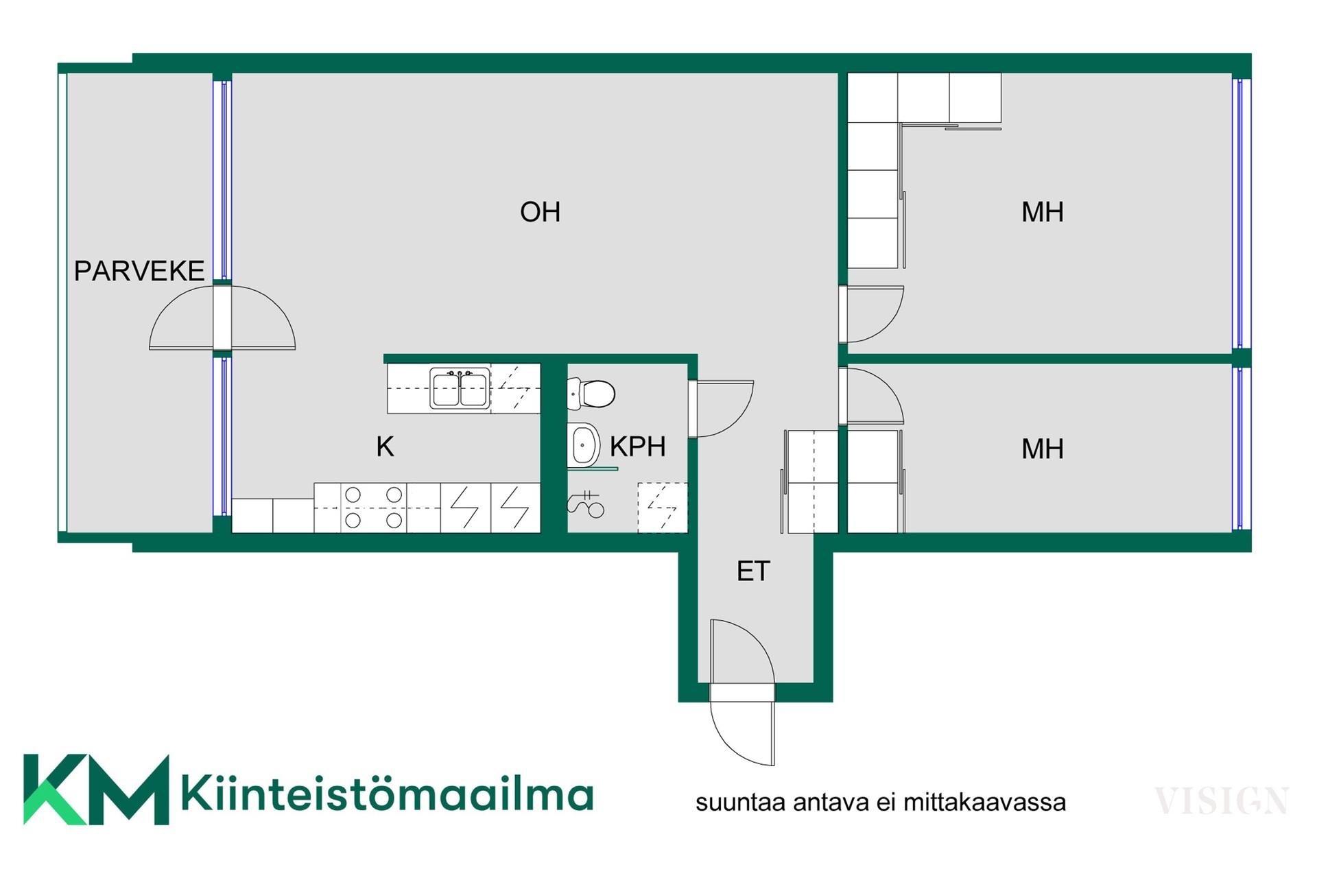 Asunnon pohjakuva