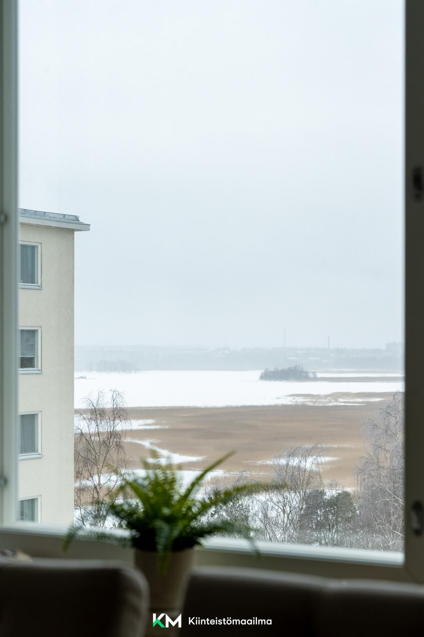 Näkymä rt ikkunasta, talvella 