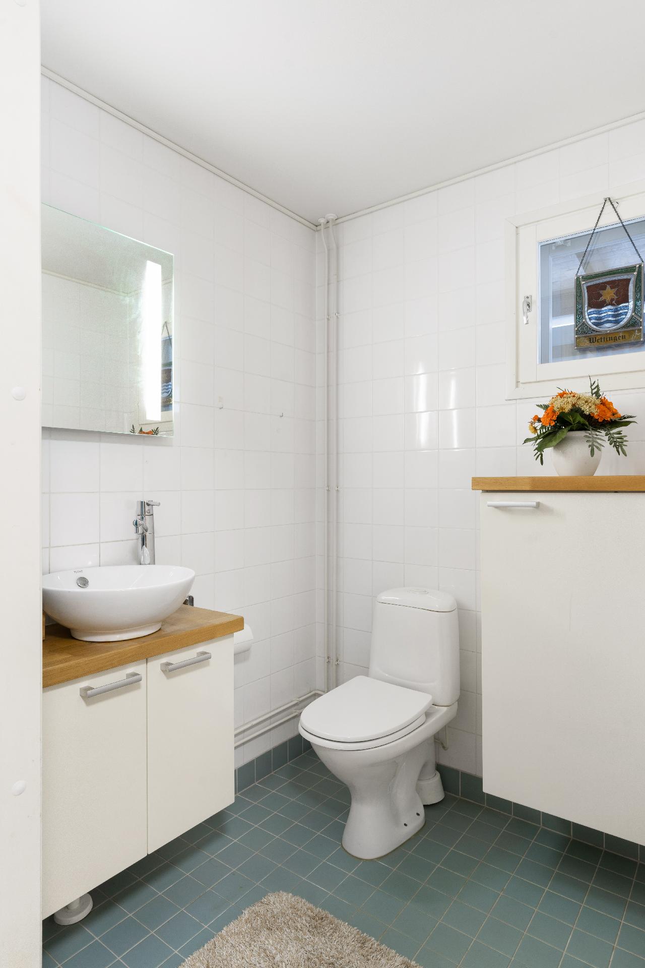 Alakerran erillinen wc.